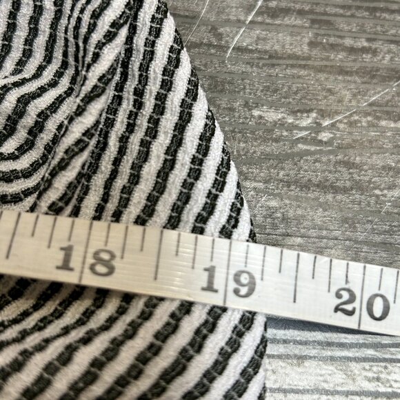 JustFab Womens Midi Dress Size L  Nautical Fisherman Stripe Drawstring Front - Picture 9 of 10